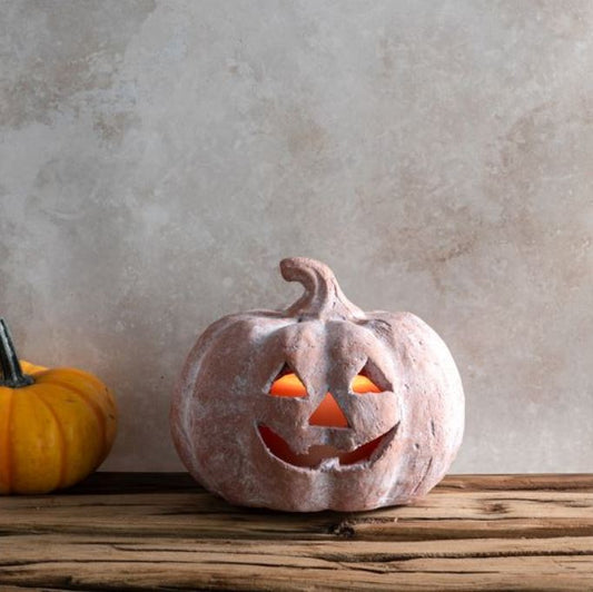 Mini Terracotta Jack-O-Lantern - 6.5"