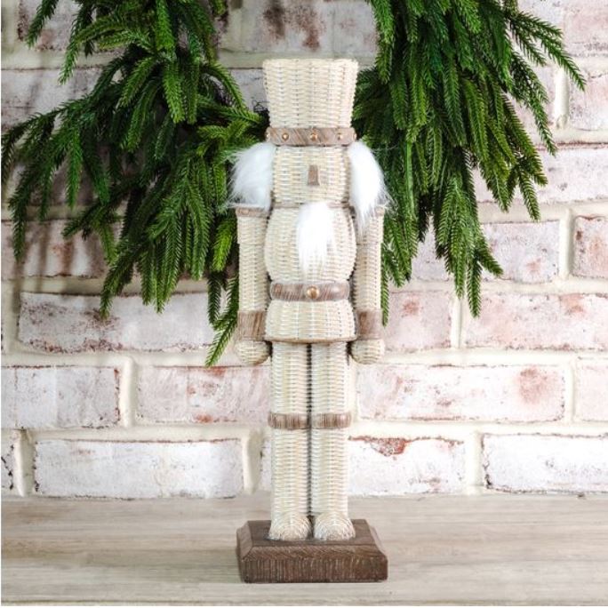 Resin Weave Nutcracker - 16.25"