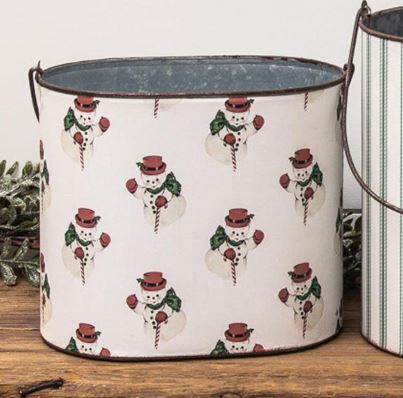 Vintage Snowman Buckets