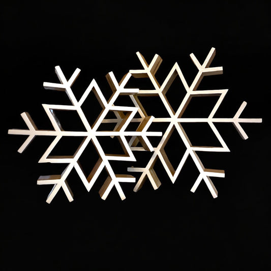 Wooden Enamelware Snowflakes