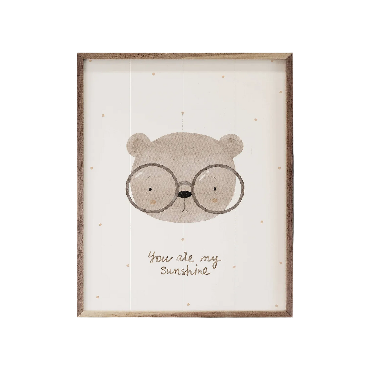 Boho Watercolor Bear Face Sign - 8"x10"x1.5"