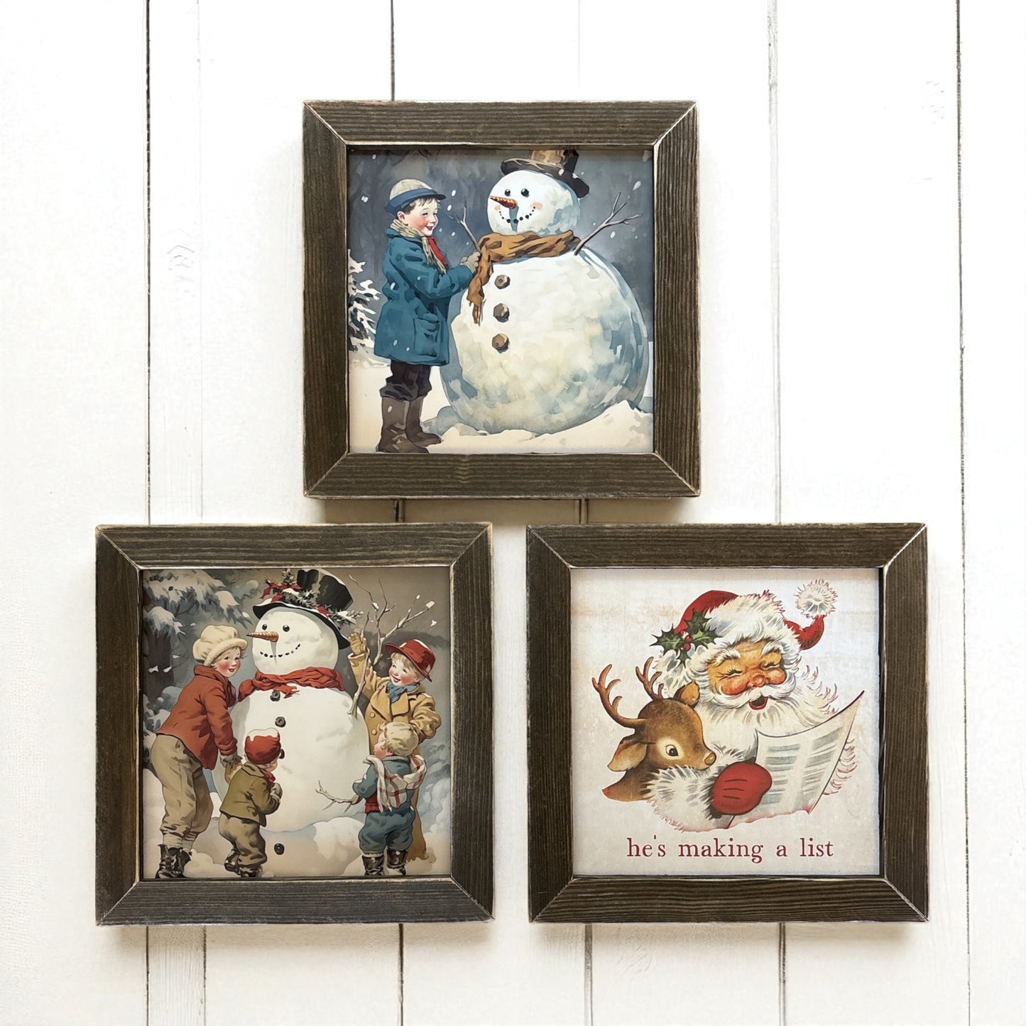 Vintage Wood Framed Artwork