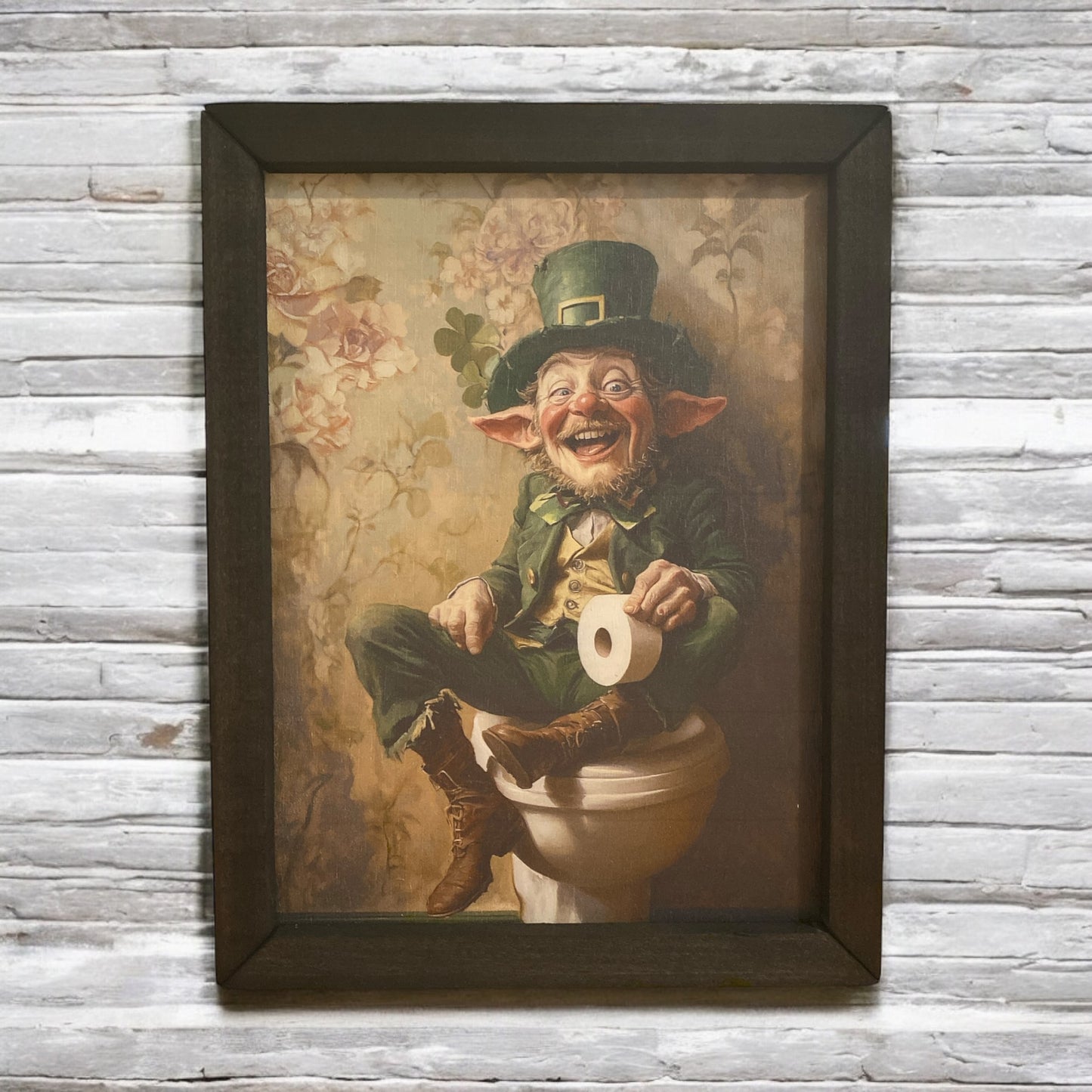 St. Patrick's Bathroom Box Frame Art - 9"x12"