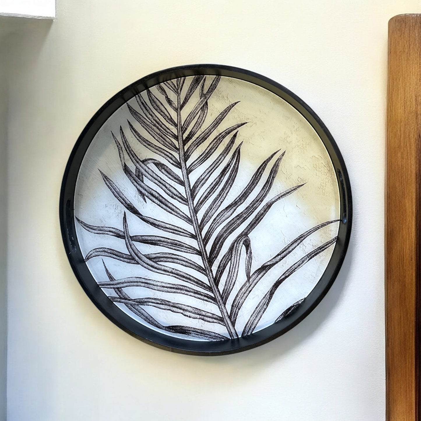 20" Fern Print Round Tray