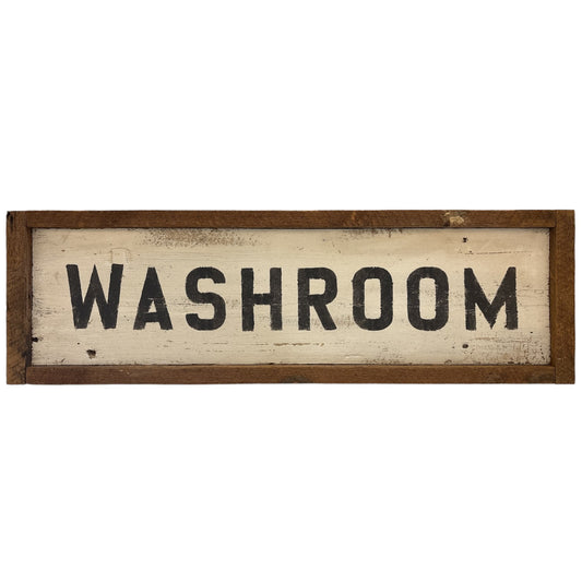 Barnwood Rustic Washroom Sign - 34"x10.5"
