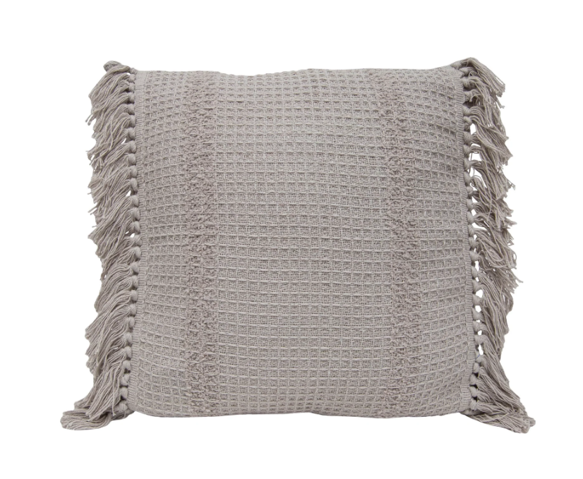 20X20 HAND WOVEN WILHELMINE PILLOW GRAY