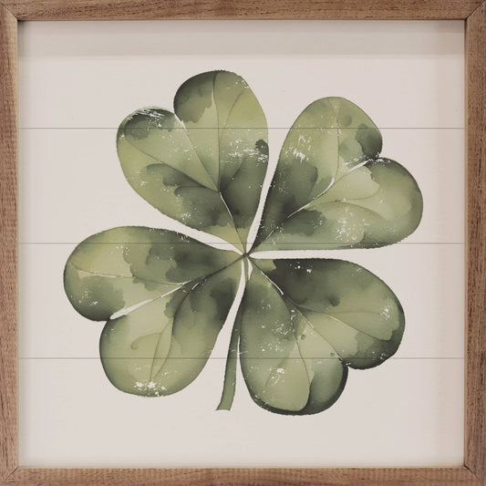 Lucky Four Leaf Clover - 12"x12"
