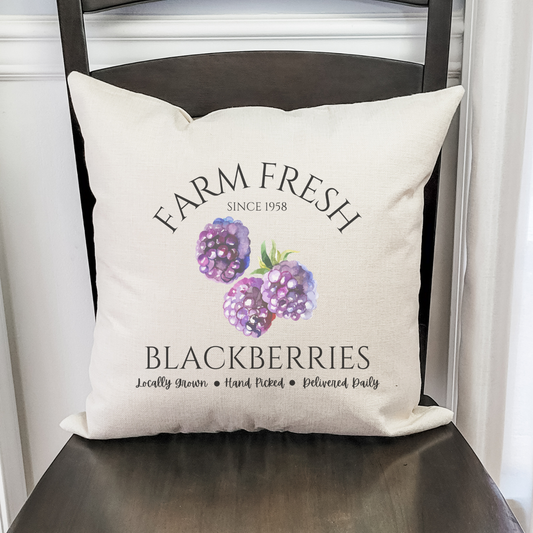 Farm Fresh Blackberries Pillow