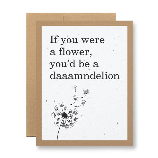 Plantable Seed Paper Greeting Card - ...a daaamndelion